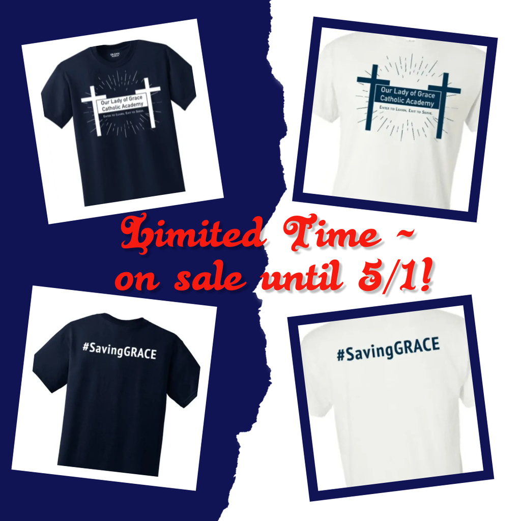 Thanks to our friends at QC Custom Tees in Silvis for helping us with our Saving Grace t-shirts. The shirts are only available until 5/1.  https://savinggrace-2022.itemorder.com/shop/sale/