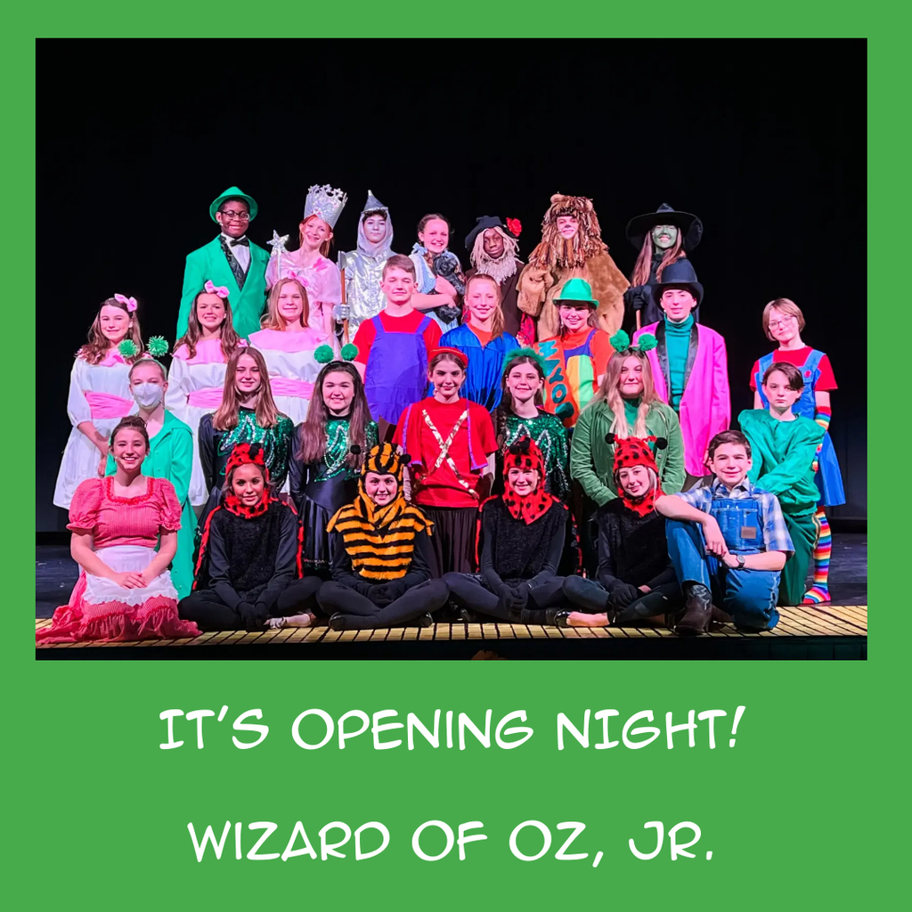 TONIGHT IS OPENING NIGHT!🌈 This cast features students from Grace, Jordan, and Seton. "Wizard of Oz" is at 7 pm tonight and tomorrow and at 2 pm on Sunday in the Alleman Performing Arts Center. Don't miss this great and powerful show! 🌪