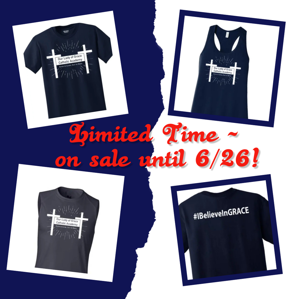 You asked and now you have another chance to buy a shirt with our #IBelieveInGrace hashtag!  Another new option is tanks and muscle tees in time for the Firecracker Run!    The store is open for orders now through June 26!   https://ibelieveingrace-2022.itemorder.com/