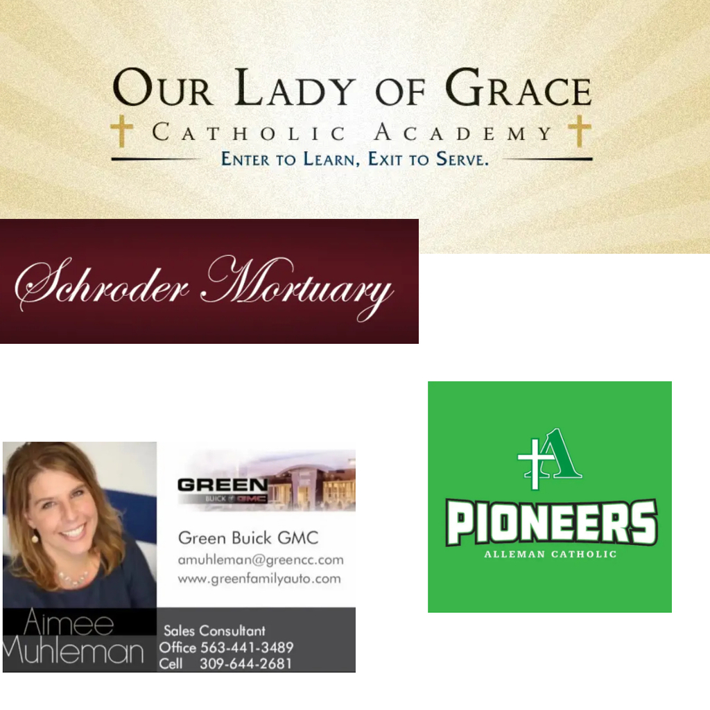 Thank you to our hole sponsors: Schroeder Mortuary, ACHS & Aimee Muhleman- Sales Consultant at Green Buick GMC! If you are interested in sponsoring a hole or  playing in our Swing Into School Golf Outing please contact office@olgca.org. All proceeds benefit technology at GRACE.