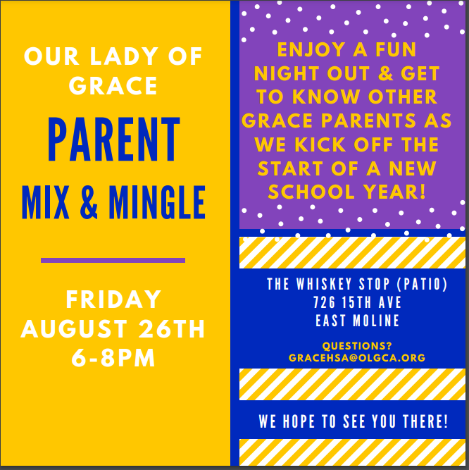 Please join us this Friday, August 26th for an informal Parent Mixer!  We will meet on the patio of the Whiskey Stop from 6-8PM.  Hope to see you there!